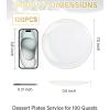 imageNervure 100PCS Pink and Gold Plastic Plates  1025 inch Pink Disposable Plates with Gold Rim  Party Plate  Dinner Plate Ideal for Wedding ampamp PartyClear