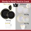 imageNervure 350PCS Ivory Plastic Plates  Ivory Gold Plastic Dinnerware Sets for 50 Guests  100 Gold Disposable Plates 50 Pre Rolled Silverware Sets 50 Cups Perfect for Wedding ampamp PartyBlack