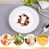 imageNervure 50 Pack Plastic Bowls with Silver Rim  12oz Disposable Soup Bowls  Heavy Duty Dessert ampamp Salad Bowl ampamp Ice Cream Bowl for Weddings Parties Dinners Catering and Everyday UseSilver