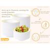 imageNervure 50 Pack Plastic Bowls with Silver Rim  12oz Disposable Soup Bowls  Heavy Duty Dessert ampamp Salad Bowl ampamp Ice Cream Bowl for Weddings Parties Dinners Catering and Everyday UseWhite