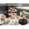 imageNervure 50 Pack Plastic Bowls with Silver Rim  12oz Disposable Soup Bowls  Heavy Duty Dessert ampamp Salad Bowl ampamp Ice Cream Bowl for Weddings Parties Dinners Catering and Everyday UseBlack