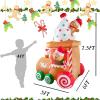imageNervure 75Ft Christmas Train Inflatable With Gingerbread Man  Blow Up Decoration With Builtin LED Lights for Outdoor Lawn Garden Yard DecorGingerbread Man