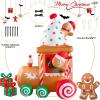 imageNervure 75Ft Christmas Train Inflatable With Gingerbread Man  Blow Up Decoration With Builtin LED Lights for Outdoor Lawn Garden Yard DecorGingerbread Man