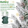 imageNervure 9FT Real Touch Christmas Artificial Norfolk Pine Flocked Garland with 50 Warm White LED Lights PreLit Cedar Battery Powered for Home Fireplace Indoor Holiday Xmas Decor