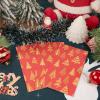 imageNervure 100 Pack Christmas Red Paper Napkins  Heavy Duty Disposable Napkins  Premium Quality 3ply Dinner Napkins  Gold Christmas Tree Disposable Paper Hand Towels for PartyRed