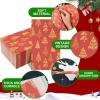 imageNervure 100 Pack Christmas Red Paper Napkins  Heavy Duty Disposable Napkins  Premium Quality 3ply Dinner Napkins  Gold Christmas Tree Disposable Paper Hand Towels for PartyRed