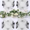 imageNervure 100PCS Clear and Black Plastic Plates  Clear Disposable Plates Set 50PCS 1025quot Dinner Plate ampamp 50PCS 75quot Dessert Plates Perfect for Wedding ampamp Party ampamp New YearClear Black