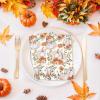 imageNervure 100PCS Fall Harvest Paper Napkins  3 Ply Pumpkin Designs with Flower Patterns  Heavy Duty Napkins for Dinner Party Kitchen Bathroom Decoration
