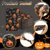 imageNervure 100PCS Halloween Paper Napkins  Disposable Halloween Pumpkin Napkins with Skeleton and Bat  3 Ply Halloween Hand Towels for Dinner Party Bathroom Decoration