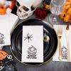 imageNervure 100PCS Halloween Paper Napkins  White Disposable Napkins with Black Pumpkin  Paper Hand Towels Decorative Dessert Dinner Hand Napkin for Halloween Party Home Kitchen BathroomWhite