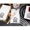 imageNervure 100PCS Halloween Paper Napkins  White Disposable Napkins with Black Pumpkin  Paper Hand Towels Decorative Dessert Dinner Hand Napkin for Halloween Party Home Kitchen BathroomWhite