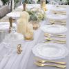 imageNervure 102PCS Disposable Plates  Heavy Duty Clear Dinner 1025quot 51pc ampamp Dessert 75quot 51pc for Weddings ampamp Parties