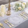 imageNervure 102PCS Disposable Plates  Heavy Duty Clear Dinner 1025quot 51pc ampamp Dessert 75quot 51pc for Weddings ampamp Parties