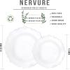 imageNervure 102PCS Disposable Plates  Heavy Duty Clear Dinner 1025quot 51pc ampamp Dessert 75quot 51pc for Weddings ampamp Parties