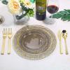 imageNervure 102PCS Green Plastic Plates  Disposable Emerald Green Party Plate Include 51PCS 1025inch Dinner Plates ampamp 51PCS 75inch Dessert Plate for Wedding ampamp PartyBlackGold