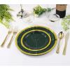 imageNervure 102PCS Green Plastic Plates  Disposable Emerald Green Party Plate Include 51PCS 1025inch Dinner Plates ampamp 51PCS 75inch Dessert Plate for Wedding ampamp PartyGreen