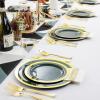 imageNervure 102PCS Green Plastic Plates  Disposable Emerald Green Party Plate Include 51PCS 1025inch Dinner Plates ampamp 51PCS 75inch Dessert Plate for Wedding ampamp PartyGreen