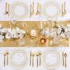 imageNervure 102PCS Green Plastic Plates  Disposable Emerald Green Party Plate Include 51PCS 1025inch Dinner Plates ampamp 51PCS 75inch Dessert Plate for Wedding ampamp PartyClear