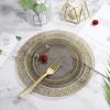 imageNervure 102PCS Green Plastic Plates  Disposable Emerald Green Party Plate Include 51PCS 1025inch Dinner Plates ampamp 51PCS 75inch Dessert Plate for Wedding ampamp PartyBlackGold