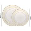 imageNervure 102PCS Green Plastic Plates  Disposable Emerald Green Party Plate Include 51PCS 1025inch Dinner Plates ampamp 51PCS 75inch Dessert Plate for Wedding ampamp PartyBlackGold