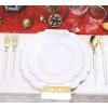 imageNervure 140PCS Blue Plastic Plates ampamp Gold Plastic Silverware with Blue Handle  Gold Plates Include 40Plates 20Forks 20Knives 20Spoons 20Cups 20Napkins Perfect for Party ampamp Fathers DayWhite
