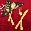 imageNervure 175PCS Black ampamp Gold Marbling Plastic Dinnerware Set  25 Dinner Plates 25 Dessert Plates 25 Cups 25 Forks 25 Knives 25 Spoons 25 Napkins for Halloween ampamp New Years
