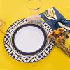 imageNervure 175PCS Blue Plastic Party Set  WhiteBlue Gold Disposable Dinnerware Include 25 Plates 25 Cups 25 Utensils 25 Napkins for Wedding ampamp PartyBlue