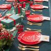 imageNervure 175PCS Christmas Plastic Dinnerware  25 Dinner Plates Salad Plates Cups Cutlery ampamp Napkins Perfect for Holidays