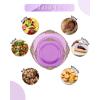 imageNervure 175PCS Clear Blue Plastic Plates  Plastic Dinnerware Set Include 25Dinner Plates 25Dessert Plates 25Cups 25Forks 25Knives 25Spoons 25Napkins Perfect for Wedding ampamp PartyTransparent Purple