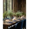 imageNervure 175PCS Clear Blue Plastic Plates  Plastic Dinnerware Set Include 25Dinner Plates 25Dessert Plates 25Cups 25Forks 25Knives 25Spoons 25Napkins Perfect for Wedding ampamp PartyNavy