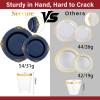 imageNervure 175PCS Clear Blue Plastic Plates  Plastic Dinnerware Set Include 25Dinner Plates 25Dessert Plates 25Cups 25Forks 25Knives 25Spoons 25Napkins Perfect for Wedding ampamp PartyNavy