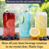 imageNervure 20 Pack Can Shaped Cups  16oz Classic Drinking Cups for Beer Iced Coffee Smoothie Boba Tea Cocktail  Cute Tumbler Cool Plastic CupClassic Clear