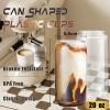 imageNervure 20 Pack Can Shaped Cups  16oz Classic Drinking Cups for Beer Iced Coffee Smoothie Boba Tea Cocktail  Cute Tumbler Cool Plastic CupClassic Clear12Pack