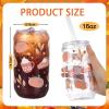 imageNervure 20 Pack Can Shaped Cups  16oz Classic Drinking Cups for Beer Iced Coffee Smoothie Boba Tea Cocktail  Cute Tumbler Cool Plastic CupCute Fall Thanksgiving
