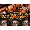 imageNervure 200PCS Halloween Paper Napkins  Modern Disposable Witches Pumpkin Halloween Napkins  Paper Hand Towels Decorative Dessert Dinner Hand Napkin for Halloween Party Home Kitchen BathroomModern Witch