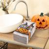 imageNervure 200PCS Halloween Paper Napkins  Modern Disposable Witches Pumpkin Halloween Napkins  Paper Hand Towels Decorative Dessert Dinner Hand Napkin for Halloween Party Home Kitchen BathroomModern Witch