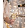 imageNervure 24 Pack Plastic Champagne Flutes  6 Oz Clear Disposable Champagne Flutes  Square Plastic Toasting Glasses for Party Birthday Anniversary WeddingClear