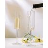 imageNervure 24 Pack Plastic Champagne Flutes  6 Oz Clear Disposable Champagne Flutes  Square Plastic Toasting Glasses for Party Birthday Anniversary WeddingClear