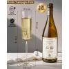 imageNervure 24 Pack Plastic Champagne Flutes  6 Oz Clear Disposable Champagne Flutes  Square Plastic Toasting Glasses for Party Birthday Anniversary WeddingClear