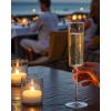 imageNervure 24 Pack Plastic Champagne Flutes  6 Oz Clear Disposable Champagne Flutes  Square Plastic Toasting Glasses for Party Birthday Anniversary WeddingClear