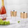 imageNervure 240PCS Gold Plastic Cups  9Oz Gold Rimmed Plastic Cups  Heavy Duty Disposable Clear Cup with Gold Rim Perfect for Weddings Receptions ampamp Parties240PCSGold9oz
