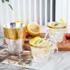 imageNervure 240PCS Gold Plastic Cups  9Oz Gold Rimmed Plastic Cups  Heavy Duty Disposable Clear Cup with Gold Rim Perfect for Weddings Receptions ampamp Parties120PCSGold9oz