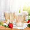 imageNervure 240PCS Gold Plastic Cups  9Oz Gold Rimmed Plastic Cups  Heavy Duty Disposable Clear Cup with Gold Rim Perfect for Weddings Receptions ampamp Parties120PCSGold Glitter9oz