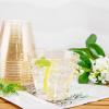 imageNervure 240PCS Gold Plastic Cups  9Oz Gold Rimmed Plastic Cups  Heavy Duty Disposable Clear Cup with Gold Rim Perfect for Weddings Receptions ampamp Parties120PCSGold Glitter9oz