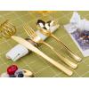 imageNervure 400PCS Pre Rolled Gold Plastic Silverware Sets  Heavy Duty Gold Cutlery  Include 100 Pack Wrapped Disposable Utensils with Napkins for Parties Dinners ampamp WeddingsClassic