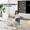 imageNervure 4Tier Plastic Rolling Utility Cart  Multifunctional Storage Cart with Lockable Wheels Storage Cart Organizer for Bedroom Living Room Kitchen Bathroom Office Dark GrayLight Grey