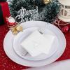 imageNervure 50 Pack Silver Paper Napkins  Cloth Like Disposable Napkins  Line Fell Dinner Napkins  Silver Christmas Tree Heavy Duty Hand Towels for PartySilver