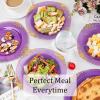 imageNervure 50PCS Purple Plastic Bowls with Gold Rim  12oz Disposable Soup Bowls Heavy Duty Salad Dessert Bowl Perfect For Weddings Parties and Everyday UseClear Purple and Gold