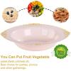 imageNervure 50PCS Purple Plastic Bowls with Gold Rim  12oz Disposable Soup Bowls Heavy Duty Salad Dessert Bowl Perfect For Weddings Parties and Everyday UsePink and Gold