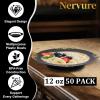 imageNervure 50PCS Purple Plastic Bowls with Gold Rim  12oz Disposable Soup Bowls Heavy Duty Salad Dessert Bowl Perfect For Weddings Parties and Everyday UseBlack and Gold